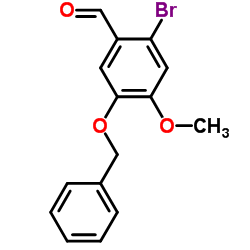 2-溴-4-甲氧基-5-苄氧基苯甲醛结构式