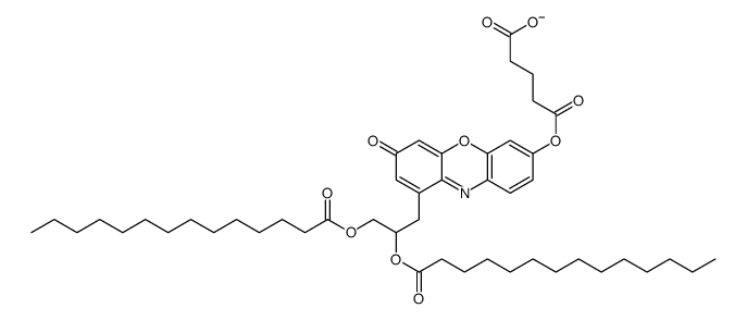 5-[9-[2,3-di(tetradecanoyloxy)propyl]-7-oxophenoxazin-3-yl]oxy-5-oxopentanoate结构式