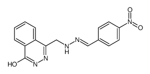 4-[[(2E)-2-[(4-nitrophenyl)methylidene]hydrazinyl]methyl]-2H-phthalazin-1-one结构式