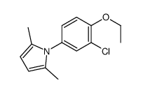 1-(3-chloro-4-ethoxyphenyl)-2,5-dimethylpyrrole结构式