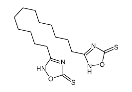 3-[12-(5-sulfanylidene-2H-1,2,4-oxadiazol-3-yl)dodecyl]-2H-1,2,4-oxadiazole-5-thione结构式