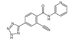 2-cyano-N-pyridin-3-yl-4-(2H-tetrazol-5-yl)benzamide结构式