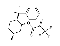 2-Trifluoromethyl-acrylic acid (1R,2S,5R)-5-methyl-2-(1-methyl-1-phenyl-ethyl)-cyclohexyl ester Structure