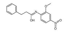 N-(2-methoxy-4-nitrophenyl)-3-phenylpropanamide结构式