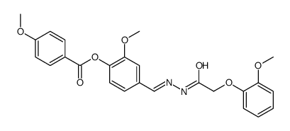 [2-methoxy-4-[[[2-(2-methoxyphenoxy)acetyl]hydrazinylidene]methyl]phenyl] 4-methoxybenzoate结构式