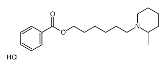 6-(2-methylpiperidin-1-ium-1-yl)hexyl benzoate,chloride结构式