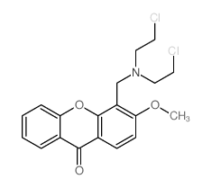 4-[bis(2-chloroethyl)aminomethyl]-3-methoxy-xanthen-9-one结构式