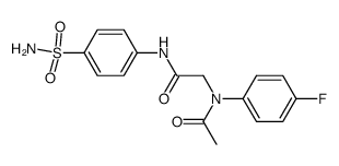 2-[Acetyl-(4-fluoro-phenyl)-amino]-N-(4-sulfamoyl-phenyl)-acetamide结构式