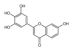 7-hydroxy-2-(3,4,5-trihydroxyphenyl)chromen-4-one结构式