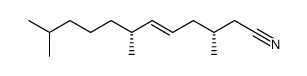 (3R,7R,5E)-3,7,11-trimethyldodec-5-enonitrile结构式
