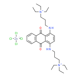 3,3'-[(9,10-dihydro-9,10-dioxoanthracene-1,4-diyl)diimino]bis[triethylpropylammonium] tetrachlorozincate Structure