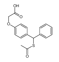 2-[4-[acetylsulfanyl(phenyl)methyl]phenoxy]acetic acid Structure