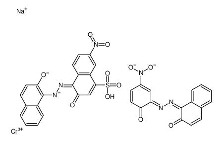 hydrogen sodium [3-hydroxy-4-[(2-hydroxy-1-naphthyl)azo]-7-nitronaphthalene-1-sulphonato(3-)][1-[(2-hydroxy-5-nitrophenyl)azo]-2-naphtholato(2-)]chromate(2-)结构式