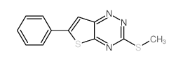 Thieno[2,3-e]-1,2,4-triazine,3-(methylthio)-6-phenyl- Structure