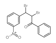 2,3-dibromo-3-(3-nitrophenyl)-1-phenyl-propan-1-one Structure