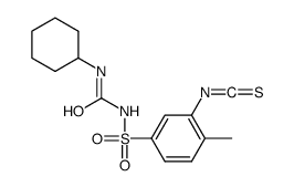 1-cyclohexyl-3-(3-isothiocyanato-4-methylphenyl)sulfonylurea结构式