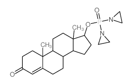 17-diaziridin-1-ylphosphoryloxy-10,13-dimethyl-1,2,6,7,8,9,11,12,14,15,16,17-dodecahydrocyclopenta[a]phenanthren-3-one structure