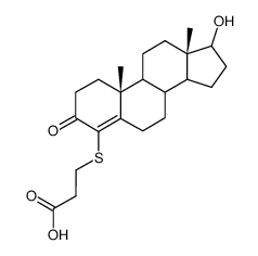 4-(2-Carboxyethylmercapto)testosteron Structure