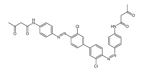 N,N'-((3,3'-Dichloro(1,1'-biphenyl)-4,4'-diyl)bis(azo-4,1-phenylene))bis(3-oxobutanamide) structure
