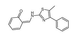 6-[[(5-methyl-4-phenyl-1,3-thiazol-2-yl)amino]methylidene]cyclohexa-2,4-dien-1-one结构式