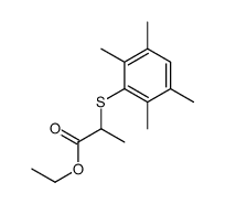 ethyl 2-(2,3,5,6-tetramethylphenyl)sulfanylpropanoate结构式