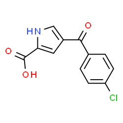 4-(4-Chlorobenzoyl)-1H-pyrrole-2-carboxylic acid结构式