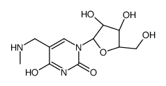 1-[(2R,3R,4S,5R)-3,4-dihydroxy-5-(hydroxymethyl)oxolan-2-yl]-5-(methylaminomethyl)pyrimidine-2,4-dione结构式