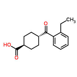 trans-4-(2-Ethylbenzoyl)cyclohexanecarboxylic acid Structure