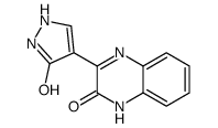 3-(3-oxo-1,2-dihydropyrazol-4-yl)-1H-quinoxalin-2-one结构式