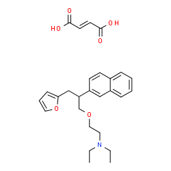 but-2-enedioic acid, N,N-diethyl-2-[3-(2-furyl)-2-naphthalen-2-yl-prop oxy]ethanamine structure