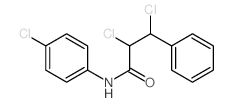 2,3-dichloro-N-(4-chlorophenyl)-3-phenyl-propanamide结构式