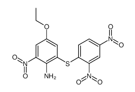 2-((2,4-dinitrophenyl)thio)-4-ethoxy-6-nitroaniline Structure