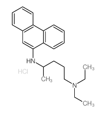 1,4-Pentanediamine,N1,N1-diethyl-N4-9-phenanthrenyl-, hydrochloride (1:2) structure