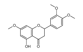 2-(3',4'-dimethoxyphenyl)-2,3-dihydro-5-hydroxy-7-methoxy-4H-1-benzopyran-4-one Structure