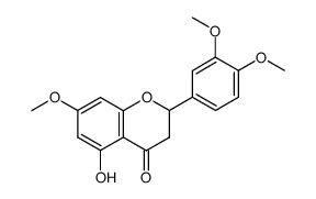 2-(3',4'-dimethoxyphenyl)-2,3-dihydro-5-hydroxy-7-methoxy-4H-1-benzopyran-4-one结构式