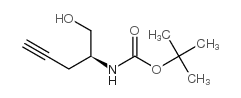 Carbamic acid, [(1S)-1-(hydroxymethyl)-3-butynyl]-, 1,1-dimethylethyl ester Structure