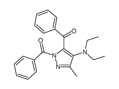 (4-(diethylamino)-3-methyl-1H-pyrazole-1,5-diyl)bis(phenylmethanone) Structure