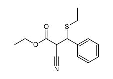 Ethyl 3-(Ethylthio)-2-cyano-3-phenylpropionate Structure