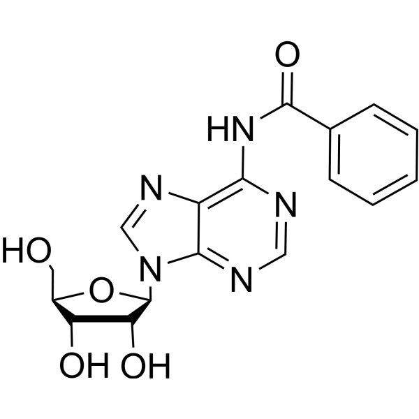 N6-Benzoyl-9-β-D-arabinofuranosyladenine结构式