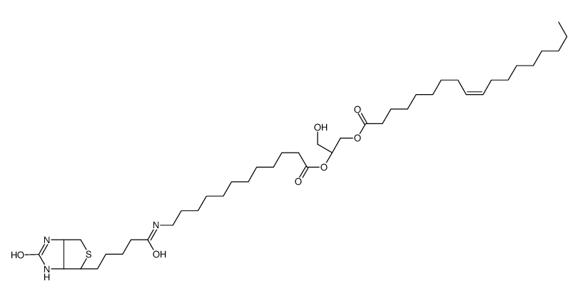 [(2S)-2-[12-[5-[(3aS,4S,6aR)-2-oxo-1,3,3a,4,6,6a-hexahydrothieno[3,4-d]imidazol-4-yl]pentanoylamino]dodecanoyloxy]-3-hydroxypropyl] (Z)-octadec-9-enoate结构式