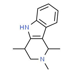 1H-Pyrido[4,3-b]indole,2,3,4,5-tetrahydro-1,2,4-trimethyl-(9CI) Structure