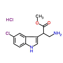 Methyl 3-amino-2-(5-chloro-1H-indol-3-yl)propanoate hydrochloride (1:1)结构式