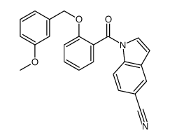 1-[2-[(3-methoxyphenyl)methoxy]benzoyl]indole-5-carbonitrile Structure