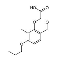 2-(6-formyl-2-methyl-3-propoxyphenoxy)acetic acid Structure