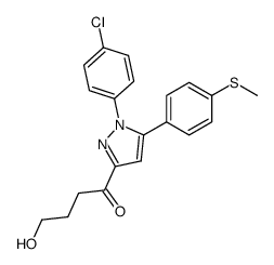 1-[1-(4-Chloro-phenyl)-5-(4-methylsulfanyl-phenyl)-1H-pyrazol-3-yl]-4-hydroxy-butan-1-one Structure