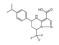 5-(4-Isopropyl-phenyl)-7-trifluoromethyl-4,5,6,7-tetrahydro-pyrazolo[1,5-a]pyrimidine-3-carboxylicacid Structure