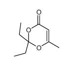 2,2-diethyl-6-methyl-1,3-dioxin-4-one Structure