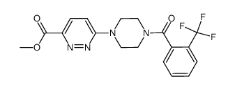 6-[4-(2-trifluoromethylbenzoyl)piperazin-1-yl]pyridazine-3-carboxylic acid methyl ester结构式