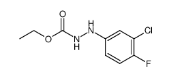 2-(3-chloro-4-fluorophenyl)hydrazinecarboxylic acid ethyl ester结构式