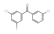 3,3-二氯-5-氟苯甲酮结构式